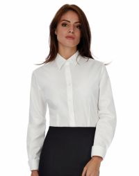 camicia donna cotone manica lunga B&C